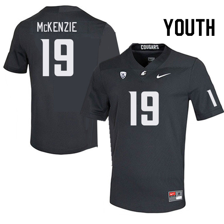 Youth #19 Rashad McKenzie Washington State Cougars College Football Jerseys Stitched Sale-Charcoal